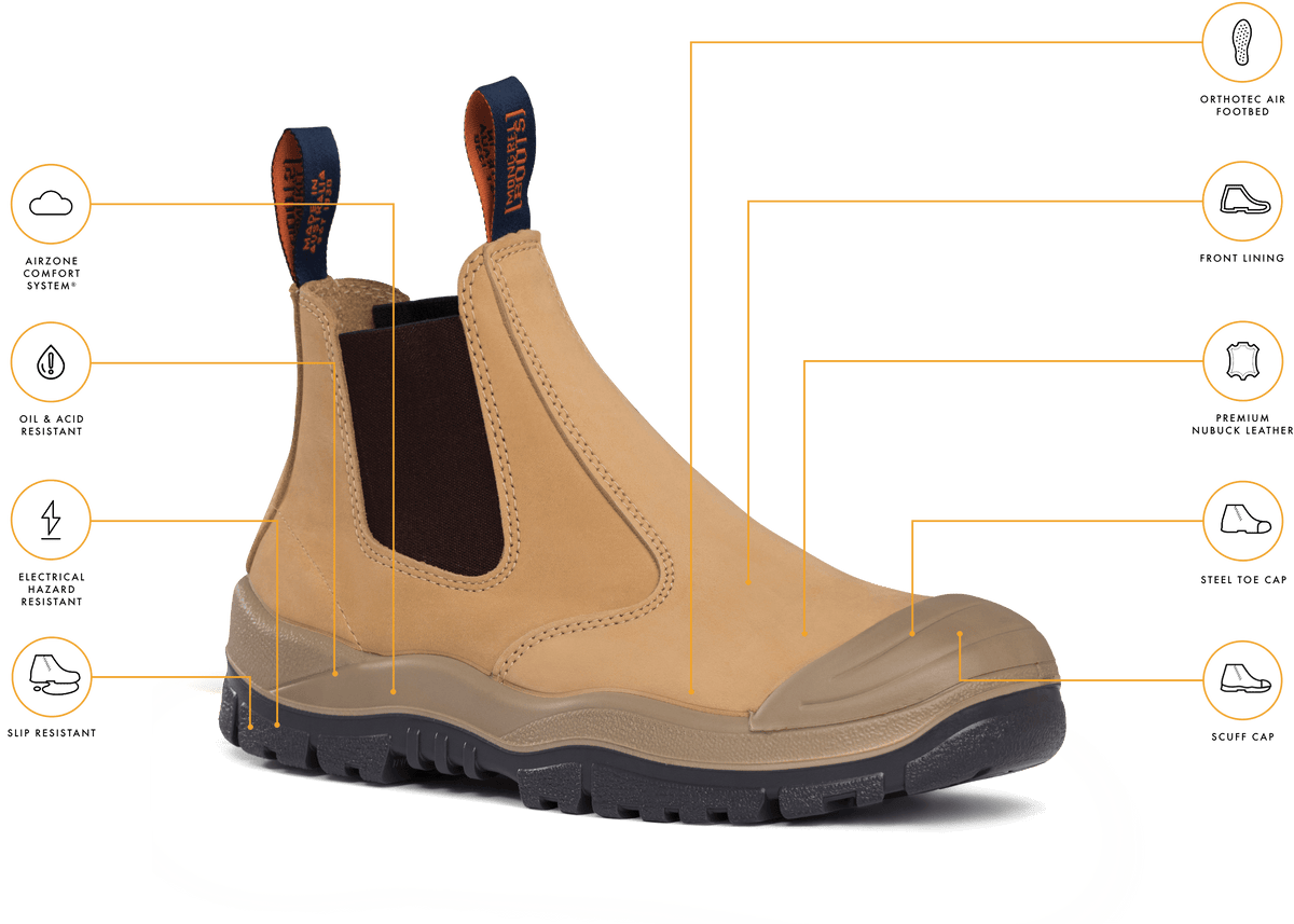Mongrel Premium Elastic Sided Steel Cap Safety Boot With Scuff Cap