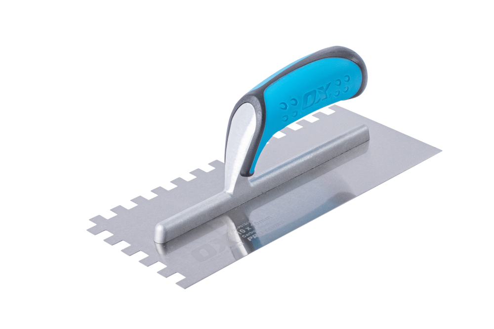 OX Pro Carbon Steel Notch Trowel – 10mm