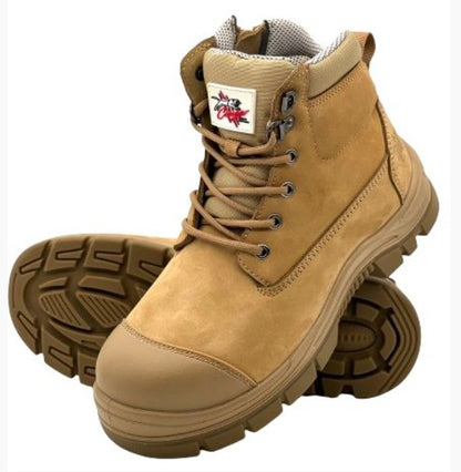 ARIZONA - Cougar 6" Camel Waterproof Upper Side Zip Boot Composite Toe