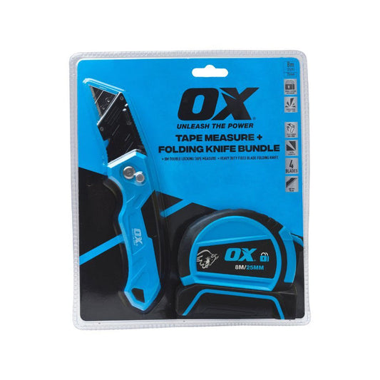 Tape Measure 8m & Folding Knife Bundle Kit