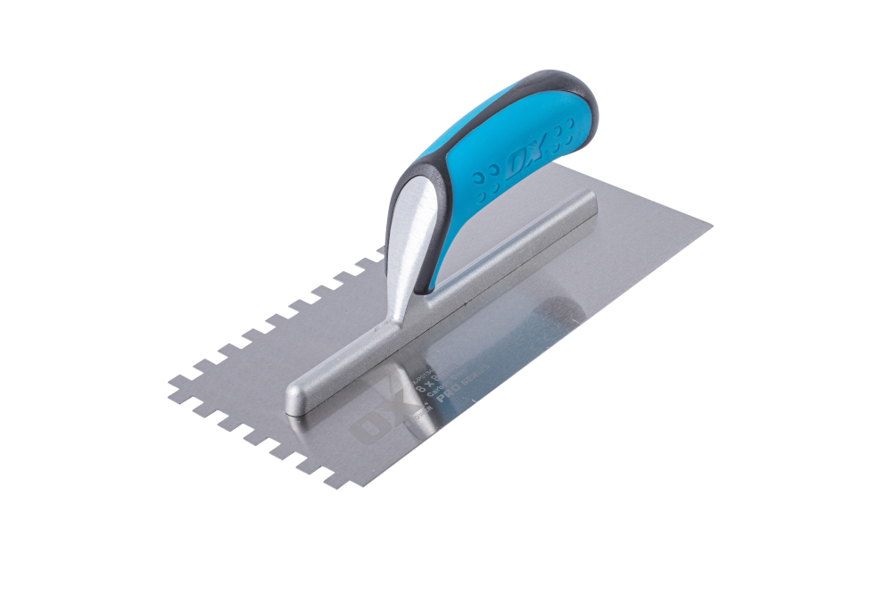 OX Pro Carbon Steel Notch Trowel – 12mm
